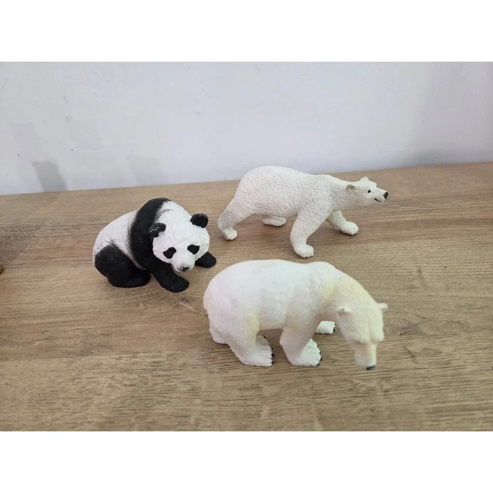 PAPO Lot Set of 7 Bear Figures Grizzly Polar Panda Cub